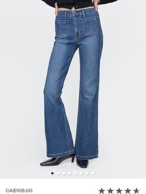 GAP Mid Blue High-Rise Flare Jeans